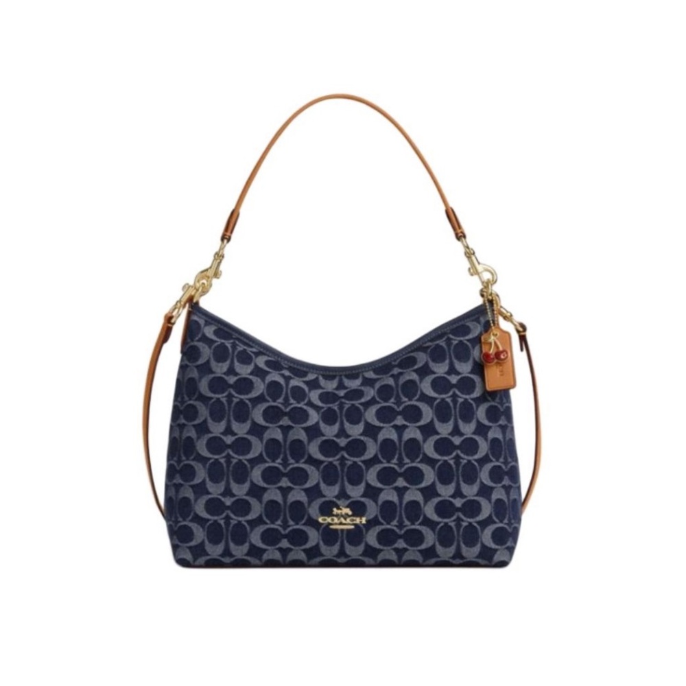 NWT！COACH Laurel ShNWT！COACH Laurel Shoulder Bag In Signature Denim（COACH CY702） - Picture 5 of 9
